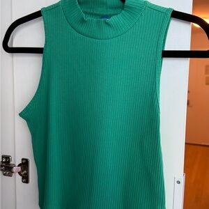 Old Navy Green Ribbed Tank Top